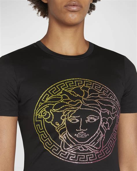 Versace Rainbow Strass Medusa Logo T